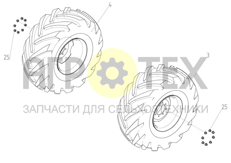 Колесо ведущее (100.04.03.000Ф) (№25 на схеме)